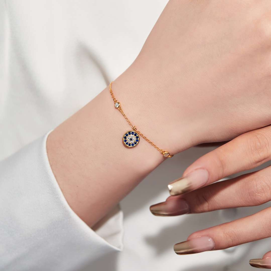 [Clover Jewelrys]Devil's Eye Round Shape Bracelet