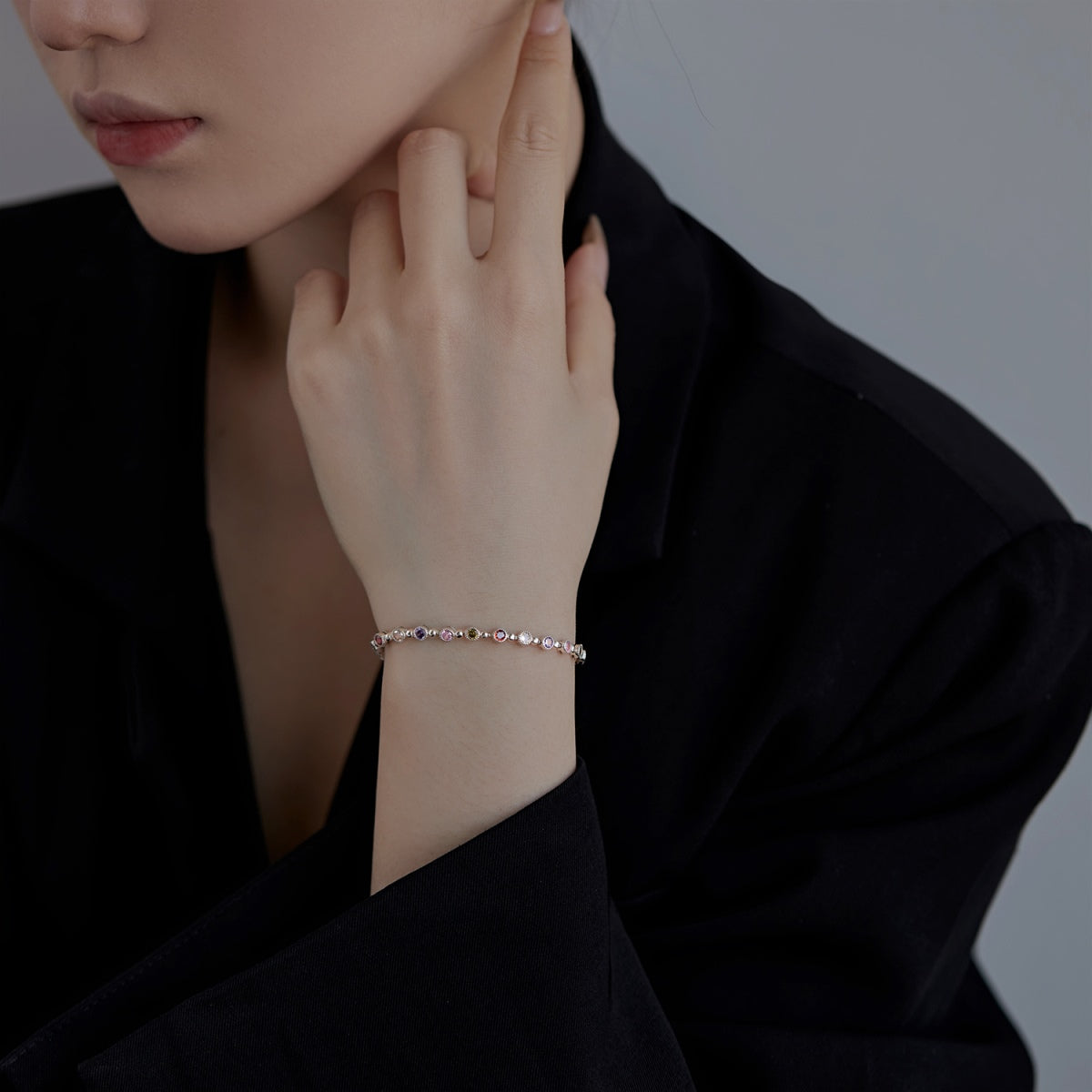 [Clover Jewelrys]Sparkling Exquisite Round Cut Party Bracelet