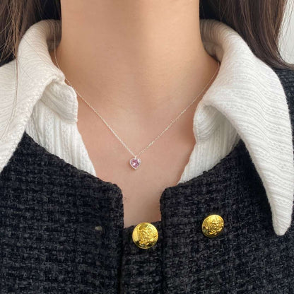 [Clover Jewelrys]Ornate Heart Shape Necklace