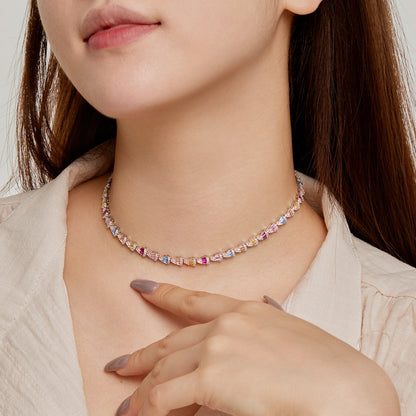 [Clover Jewelrys]Radiant Colorful Rainbow Necklace