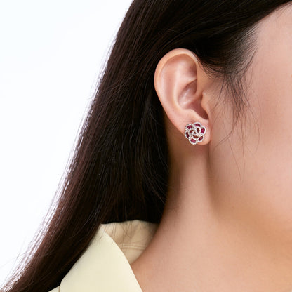 [Clover Jewelrys]Exquisite Flower Shape Daily Earrings