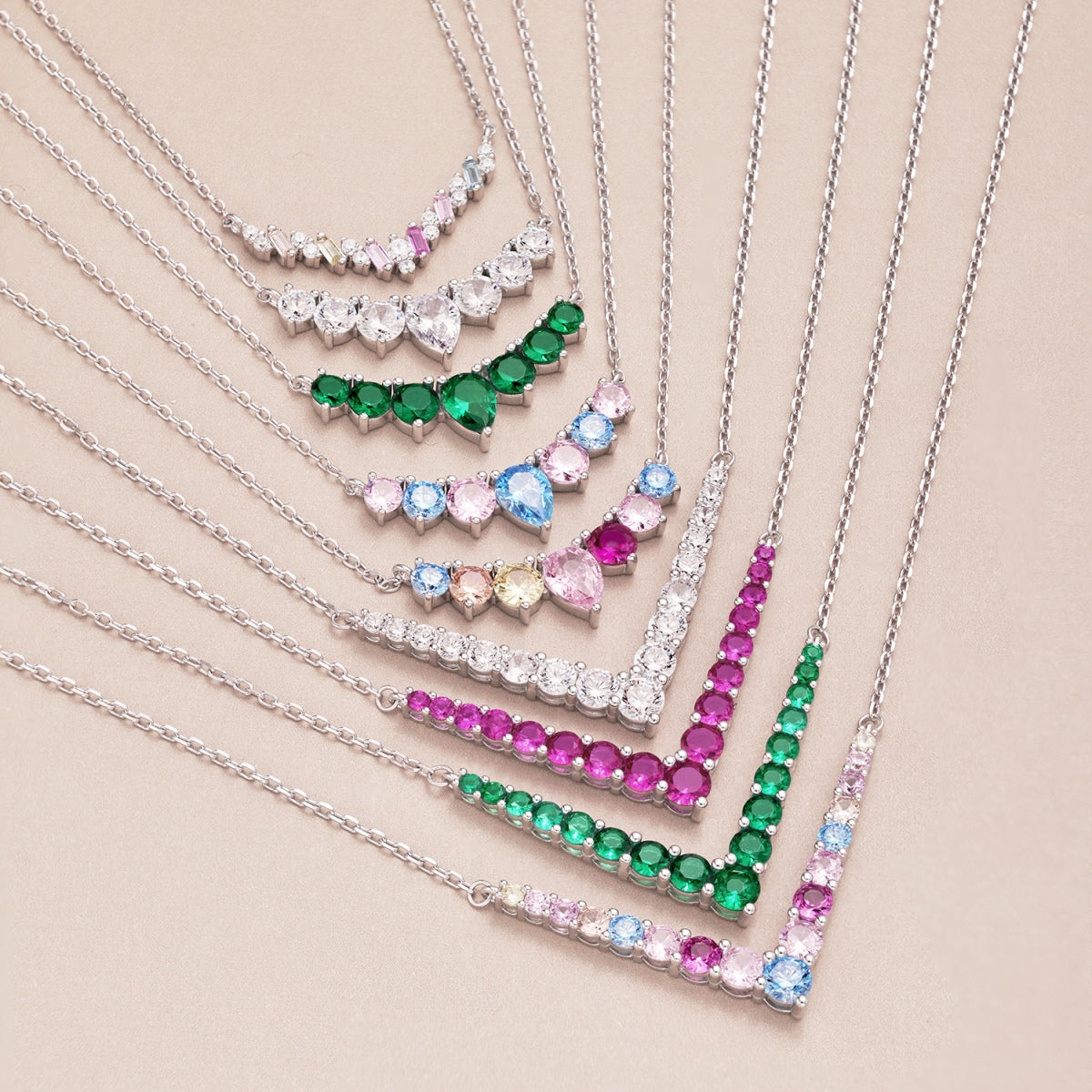 [Clover Jewelrys]Dainty Colorful Heart Necklace