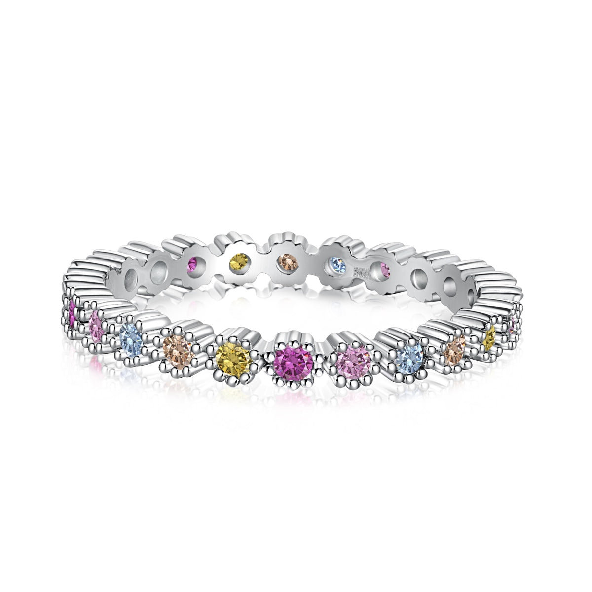 [Clover Jewelrys]Exquisite Colorful Round Cut Party Ring