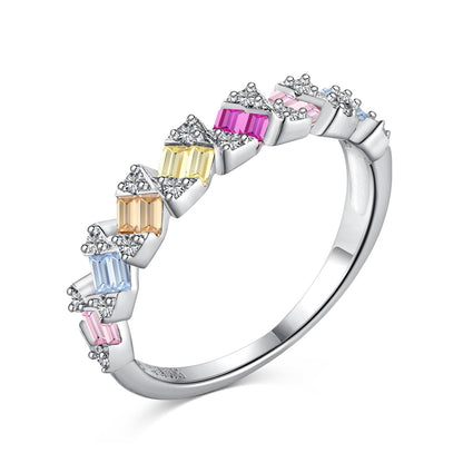 [Clover Jewelrys]Delicate Vibrant Emerald Cut Daily Ring