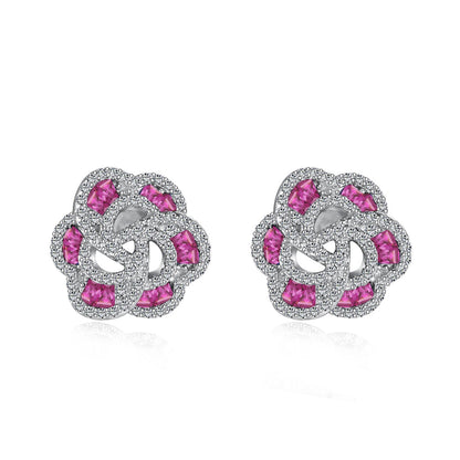 [Clover Jewelrys]Exquisite Flower Shape Daily Earrings