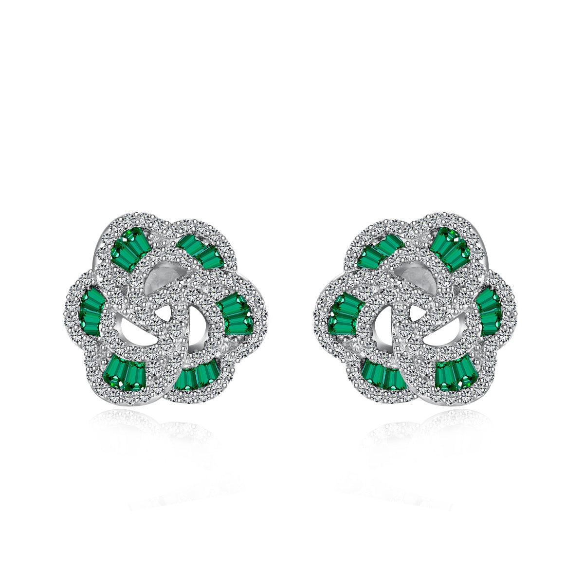 [Clover Jewelrys]Exquisite Flower Shape Daily Earrings