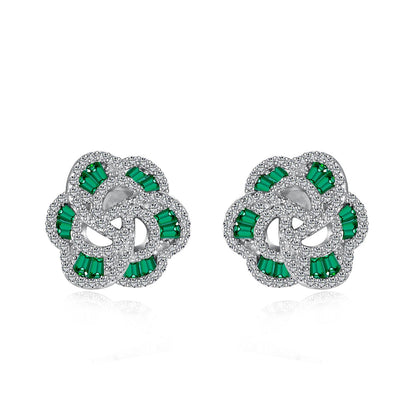 [Clover Jewelrys]Exquisite Flower Shape Daily Earrings