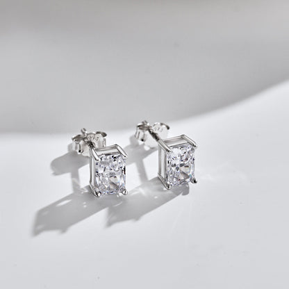 [Clover Jewelrys]Radiant Luxurious Princess Cut Daily Earrings