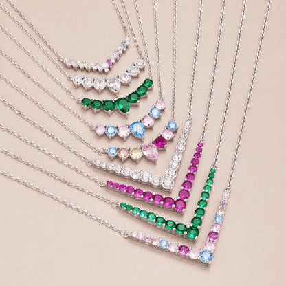 [Clover Jewelrys]Dazzling Rainbow Necklace