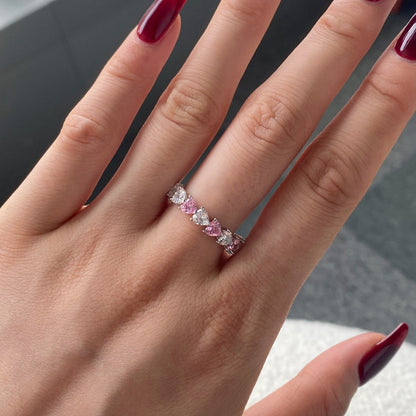 [Clover Jewelrys]0.25 Carat Radiant Romance Heart Cut Lover Ring