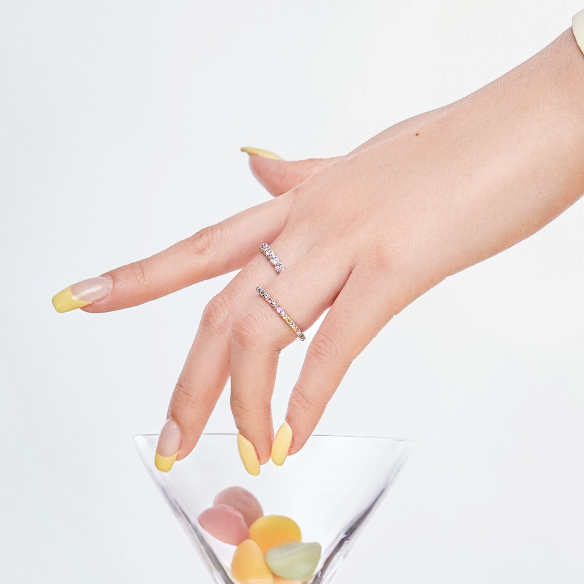 [Clover Jewelrys]Charming Colorful Round Cut Daily Ring