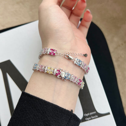 [Clover Jewelrys]Delicate Colorful Multi Cut Party Bracelet