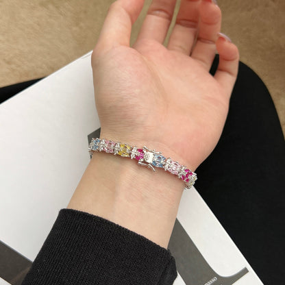 [Clover Jewelrys]Delicate Colorful Multi Cut Party Bracelet