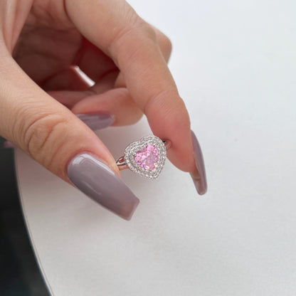 [Clover Jewelrys]Delicate Ebullient Heart Shape Wedding Ring