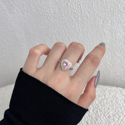 [Clover Jewelrys]Delicate Ebullient Heart Shape Wedding Ring