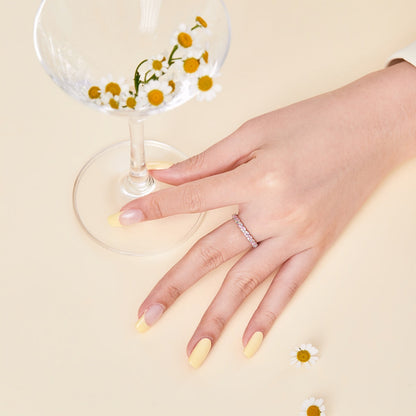 [Clover Jewelrys]Dainty Ebullient Round Cut Daily Ring