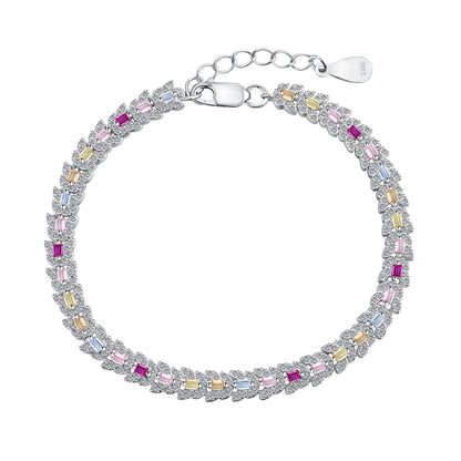 [Clover Jewelrys]Delicate Colorful Multi Cut Daily Bracelet