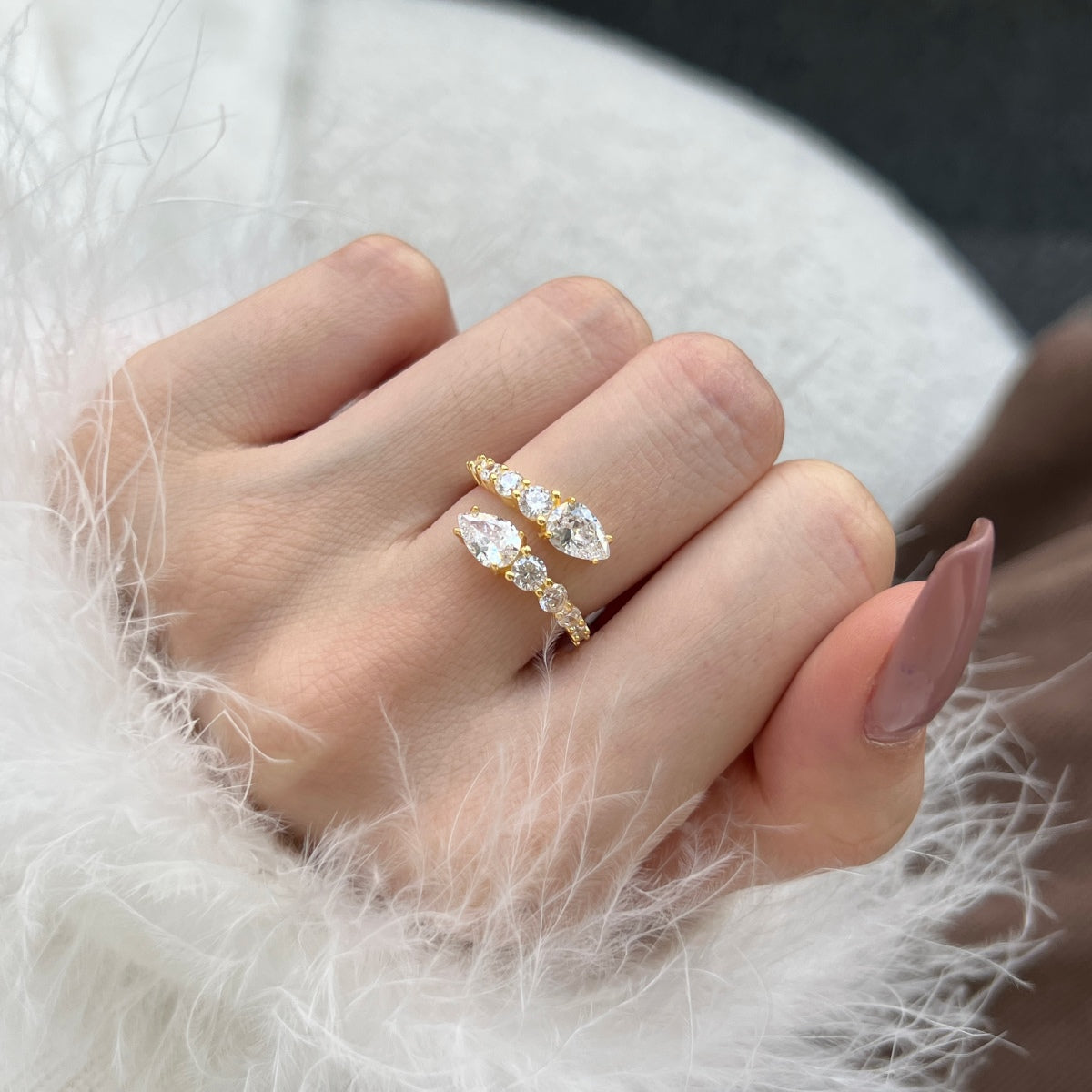 [Clover Jewelrys]Delicate Lively Snake Shape Daily Ring