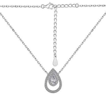 [Clover Jewelrys]Sparkling Pear Cut Necklace