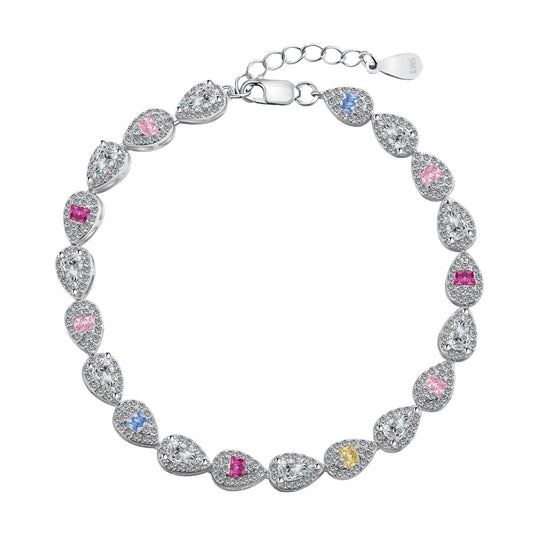 [Clover Jewelrys]0.25 Carat Radiant Water Drop Shape Daily Bracelet