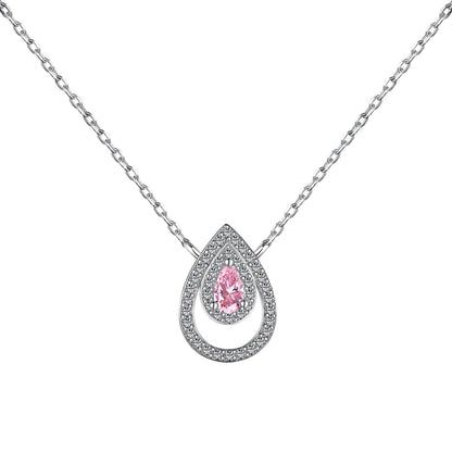 [Clover Jewelrys]Sparkling Pear Cut Necklace