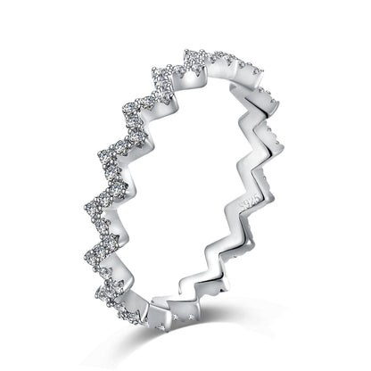 [Clover Jewelrys]Delicate Enchanting Wave Shape Daily Ring