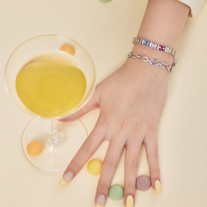 [Clover Jewelrys]Dazzling Colorful Daily Bracelet