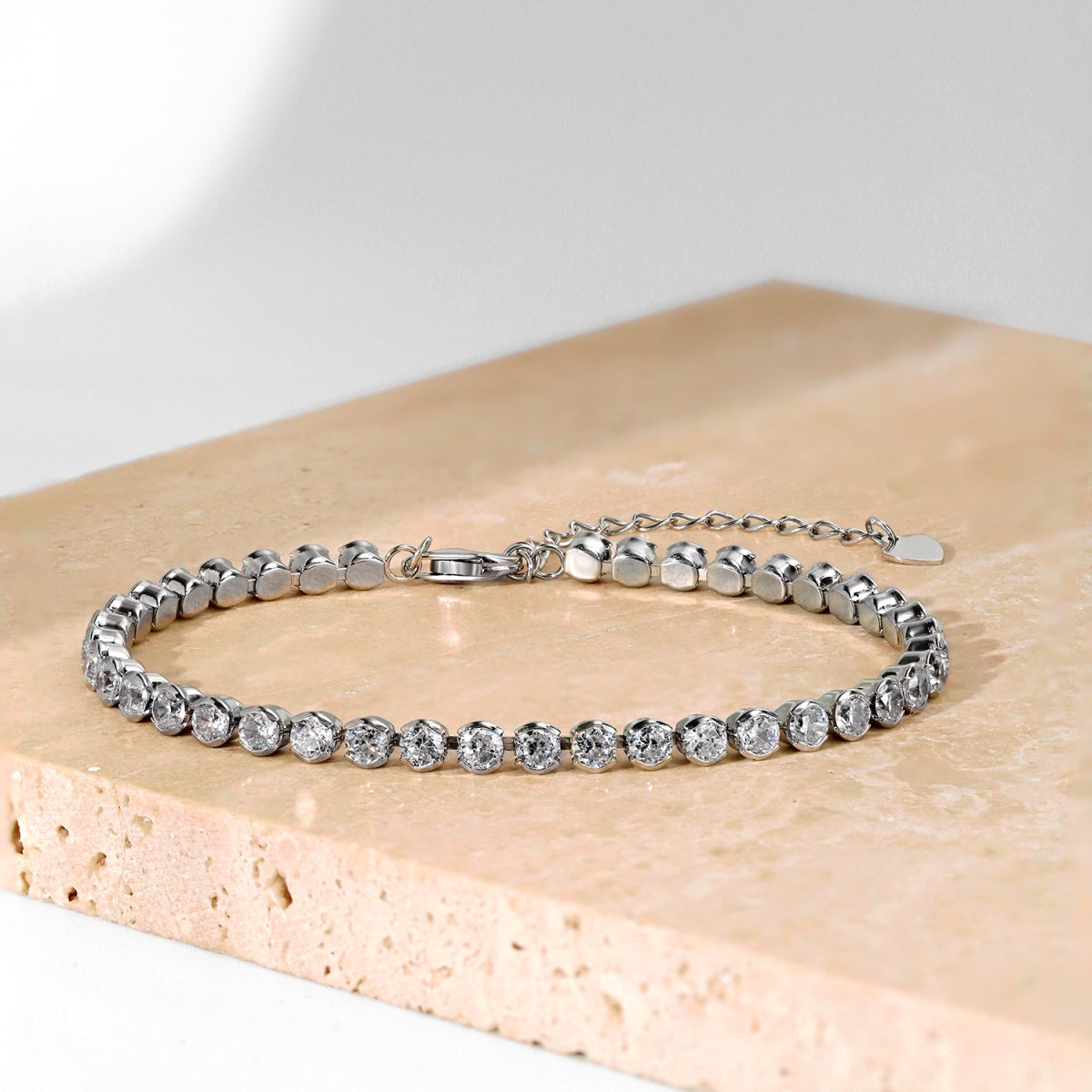 [Clover Jewelrys]Dazzling Sparkling Round Cut Daily Bracelet