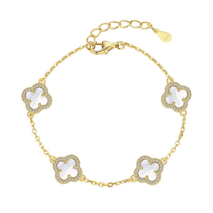 [Clover Jewelrys]Four-Leaf Clover Exquisite Bracelet