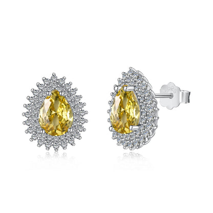 [Clover Jewelrys]Delicate Gorgeous Pear Cut Daily Earrings