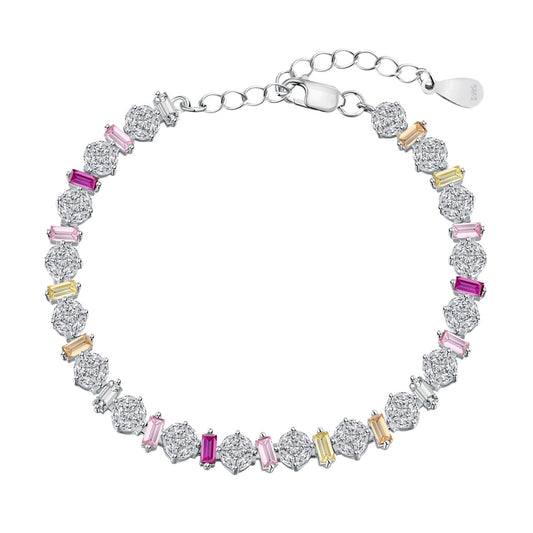 [Clover Jewelrys]Radiant Colorful Round Shape Daily Bracelet