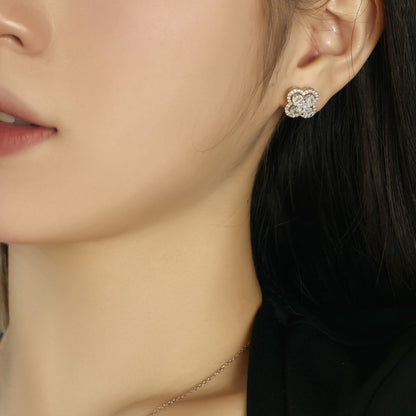 [Clover Jewelrys]Lucky Four-Leaf Clover Exquisite Earrings