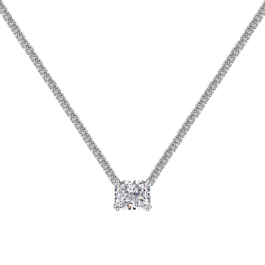 [Clover Jewelrys]4.0 Carat Elegant Radiant Cut Necklace