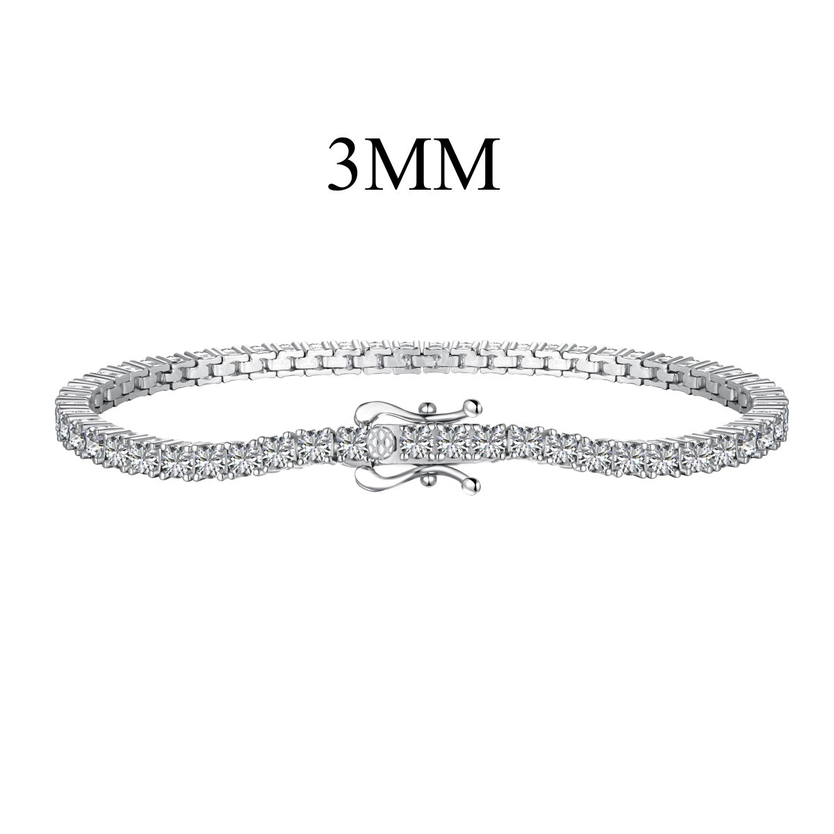 [Clover Jewelrys]Dainty Charming Round Cut Tennis Bracelet