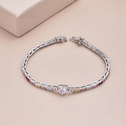 [Clover Jewelrys]Delicate Romantic Heart Shape Lover Bracelet