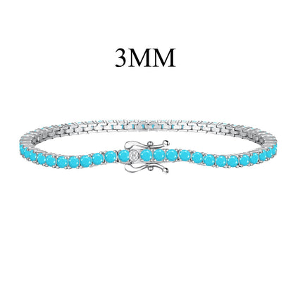 [Clover Jewelrys]Dainty Charming Round Cut Tennis Bracelet