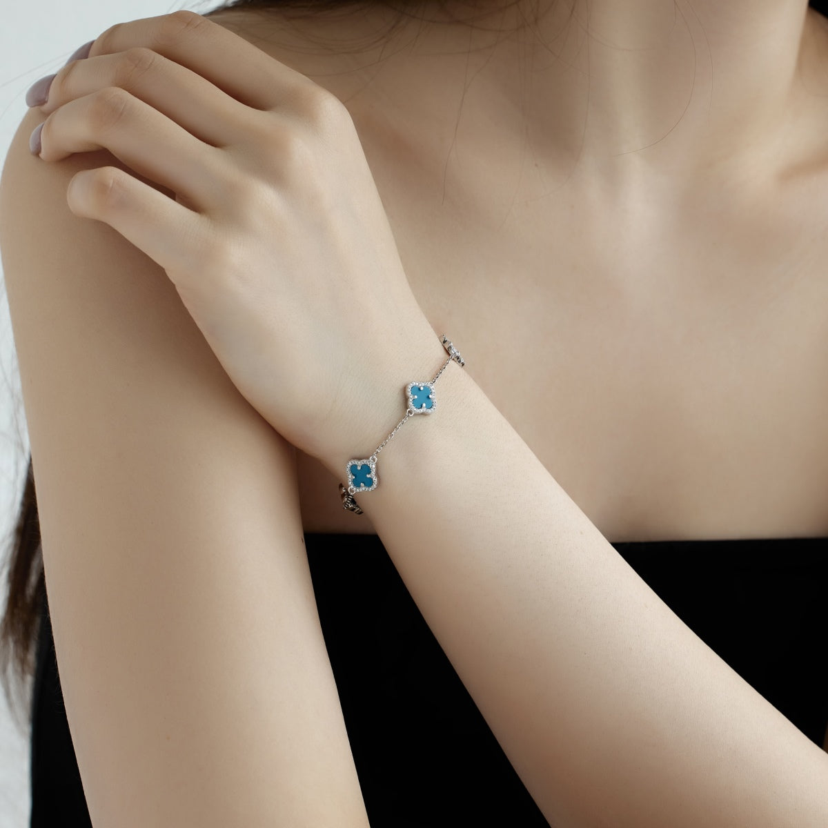 [Clover Jewelrys]Four-Leaf Clover Exquisite Bracelet