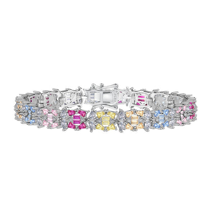 [Clover Jewelrys]Delicate Colorful Multi Cut Party Bracelet