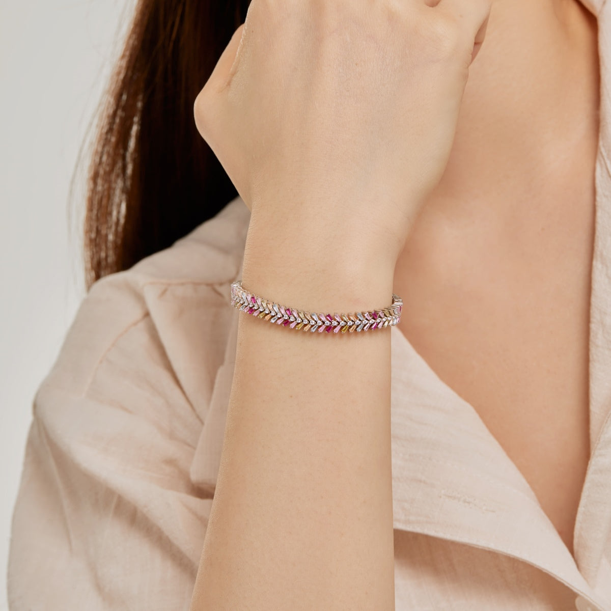 [Clover Jewelrys]Dainty Radiant Emerald Cut Daily Bracelet