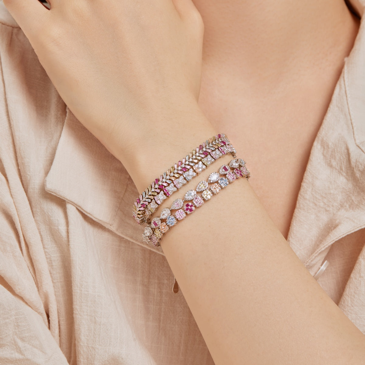 [Clover Jewelrys]Dainty Radiant Emerald Cut Daily Bracelet