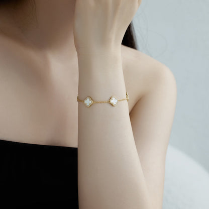 [Clover Jewelrys]Four-Leaf Clover Exquisite Bracelet