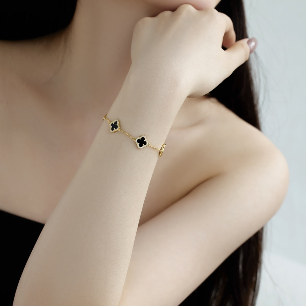 [Clover Jewelrys]Four-Leaf Clover Exquisite Bracelet