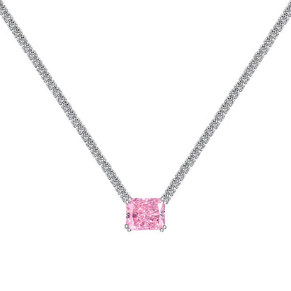 [Clover Jewelrys]4.0 Carat Elegant Radiant Cut Necklace