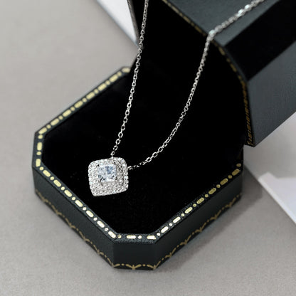 [Clover Jewelrys]Sparkling Asscher Cut Necklace