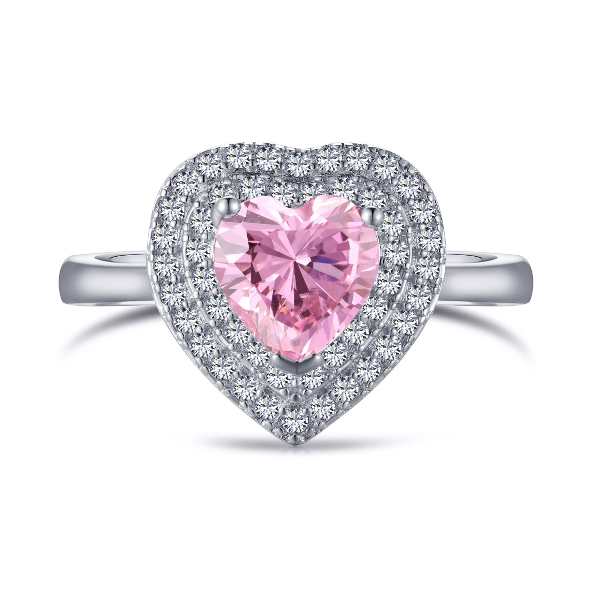 [Clover Jewelrys]Delicate Ebullient Heart Shape Wedding Ring