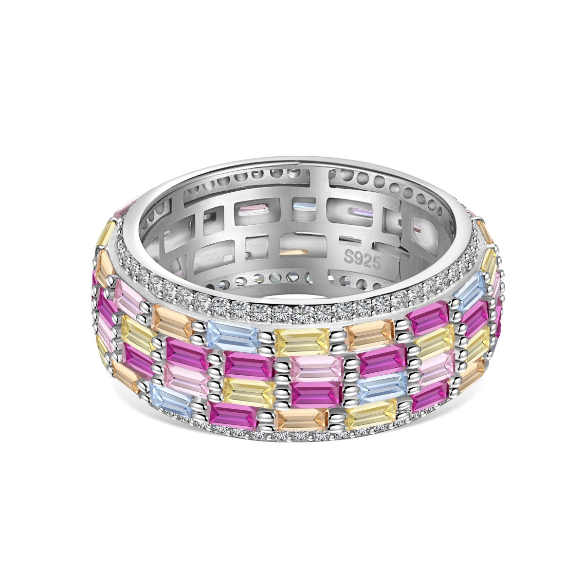 [Clover Jewelrys]Radiant Colorful Radiant Cut Daily Ring