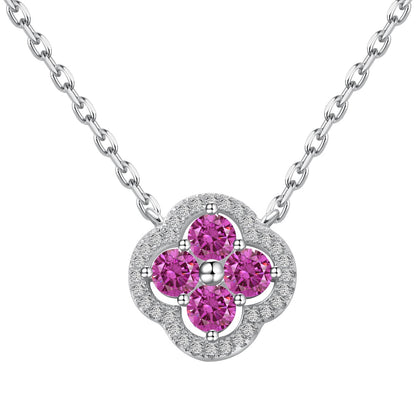 [Clover Jewelrys]Exquisite Necklace With Four-Leaf Clover Flower Design