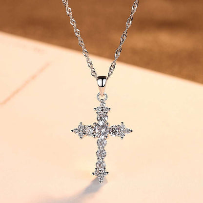 [Clover Jewelrys]Delicate Cross Shape Necklace