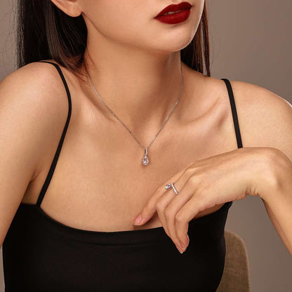 [Clover Jewelrys]Delicate Water Drop Shape Fashion Necklace