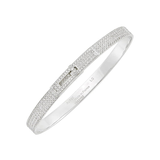 [Clover Jewelrys]HM KELLY BRACELET IN SILVER AND FULL PAVE DIAMOND